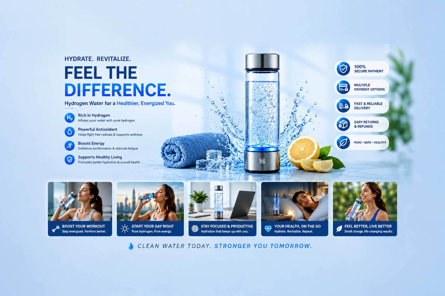 Hydrogen Water Bottle: Benefits, Uses & Everything You Need to Know