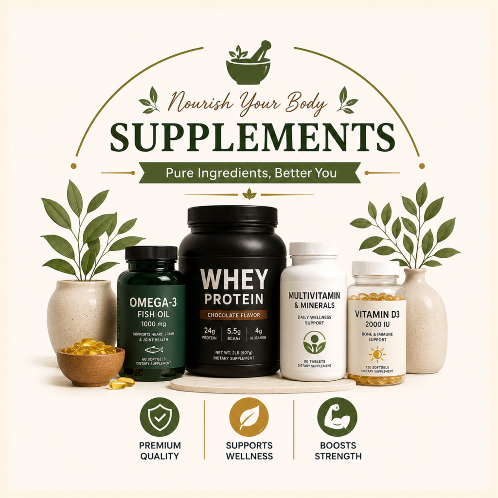 Discover a premium range of health supplements at BestDealReviews, your trusted Dubai-based online shopping destination. Browse high-quality vitamins, minerals, protein powders, collagen, omega-3, probiotics, immune support, multivitamins, sports nutrition, herbal supplements, and wellness products from trusted brands. Whether you're supporting daily wellness, fitness goals, or an active lifestyle, find authentic supplements at competitive prices. Enjoy secure online shopping, fast UAE delivery, and excellent customer service. Shop health supplements online in Dubai and across the UAE for quality nutrition and wellness essentials.