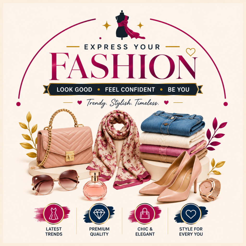 Explore the latest Fashion collection at BestDealReviews, your trusted Dubai-based online shopping destination. Discover trendy men's and women's clothing, elegant dresses, abayas, t-shirts, hoodies, shoes, sneakers, handbags, wallets, sunglasses, watches, belts, and premium fashion accessories from trusted brands. Whether you're looking for casual wear, office attire, party outfits, or luxury-inspired styles, find quality products at competitive prices. Shop fashion online in Dubai with secure checkout, fast UAE delivery, exclusive deals, and exceptional customer support. Stay ahead with the newest UAE fashion trends for every season and occasion.