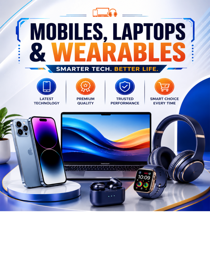 Latest smartphones, laptops, smartwatches, wireless earbuds, tablets, and wearable technology available online in Dubai, UAE.